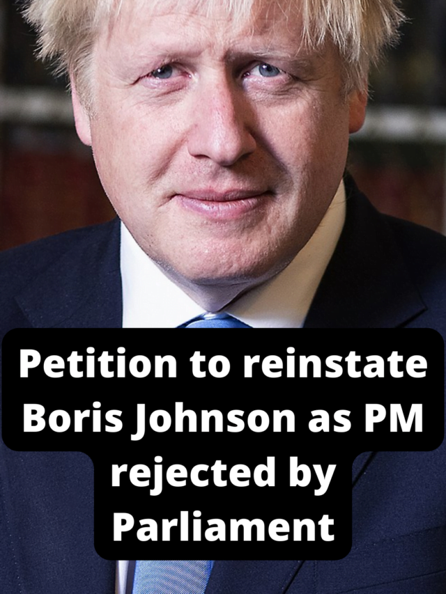 Petition to reinstate Boris Johnson as PM