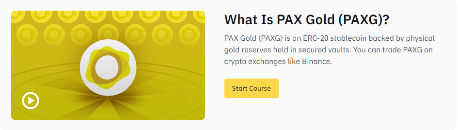 Pax gold binance answer